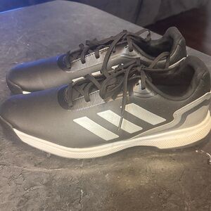 Adidas Men's Black,White and Silver Golf Shoes Men’s 12